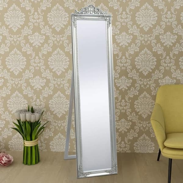 Maison Exclusive - Barok stil gulv spejl 160x40 cm Sølv Silver