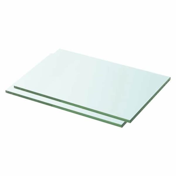 Maison Exclusive - Hyllpaneler 2 st Glas Transparent 30 x 15 cm Transparent
