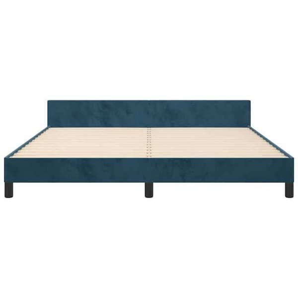 Maison Exclusive - Sängram utan madrass mörkblå 160x200 cm sammet