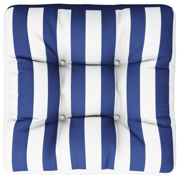 Maison Exclusive - Kudde av pall randig blå/vit 58x58x10 cm tyg Blå vit