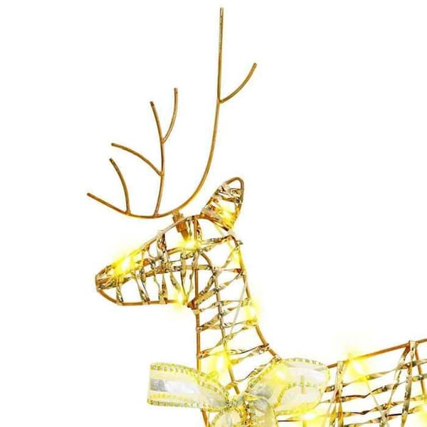 Julepynt - EKSKLUSIVT HUS - Rennes - 40 LED - Guld - USB genopladelig gyllene