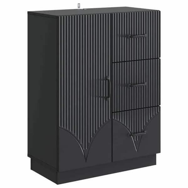 Maison Exclusive - Buffet med skuffe Sort 66 x 34,5 x 87 cm Ingeniørtræ