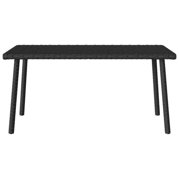 Havebord til haven - EKSKLUSIV HUS - 80 x 40 x 37 cm - Vævet harpik (poly rattan) - Stålramme - Sort