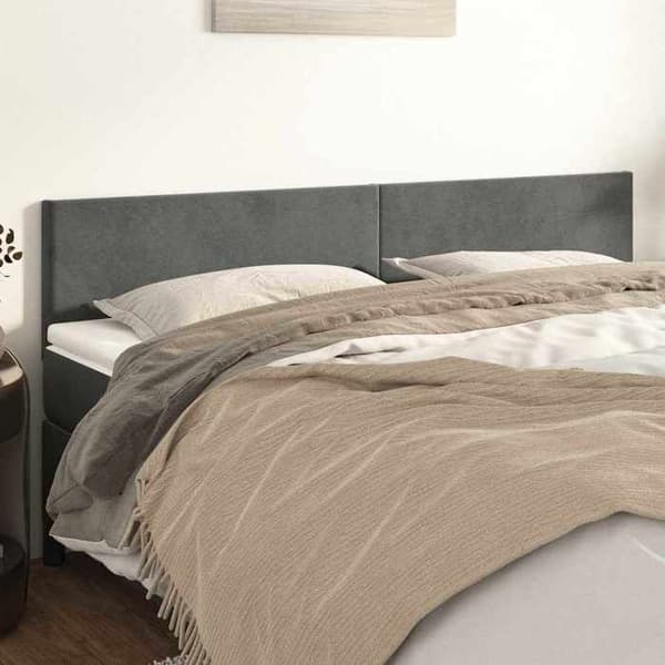 Maison Exclusive - Tummanharmaat päätylevyt 160x5x78/88 cm Sametti Mörkgrå