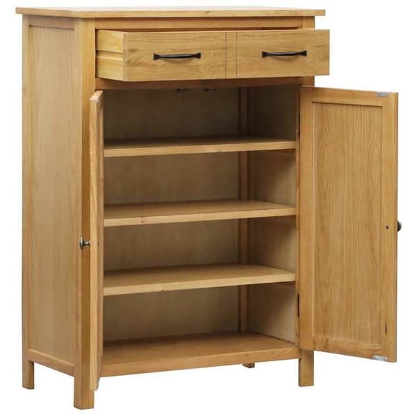 Maison Exclusive - Skoskab 76x37x105 cm Solid egetræ