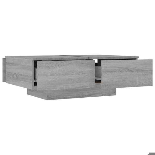 Bord - EKSKLUSIV HUS - Sonoma grå - Ingeniørtræ - Rektangulær - 90x60x31 cm Sonoma grå