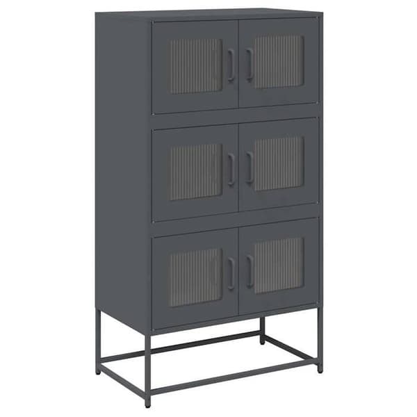 Maison Exclusive - Buffé hög antracit 68x39x123 cm stål