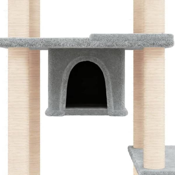 Maison Exclusive - Katte træ med sisal kløer Lys grå 176 cm ljusgrått