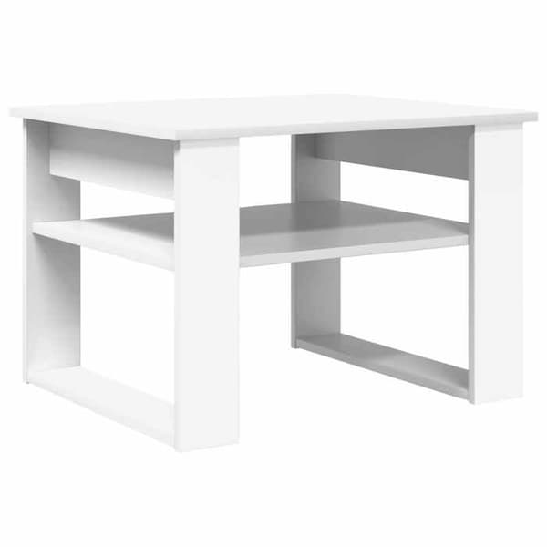 Bord - EKSKLUSIV HUS - 64x54x44 cm - Hvid - Ingeniørtræ - Rektangulær med hylder Vit