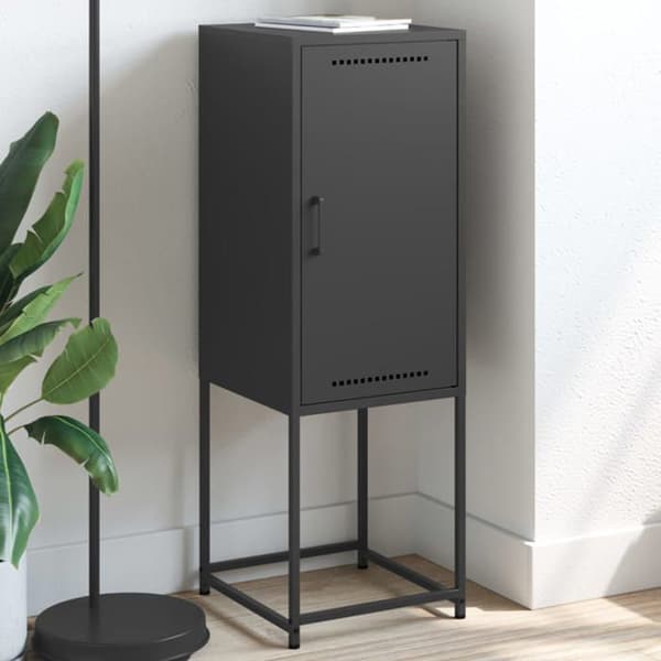 Maison Exclusive - Sort høj buffet 36x39x107 cm stål