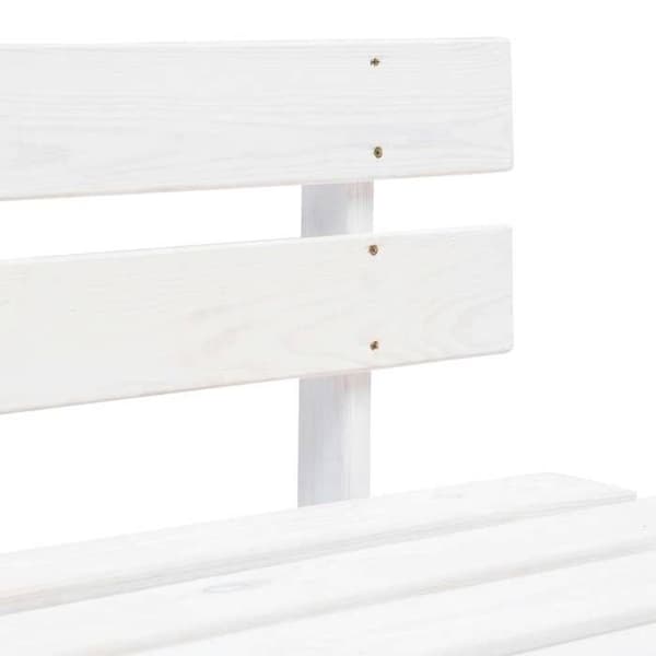 Maison Exclusive - Central soffa trädgårdspalett Vit Tryckimpregnerad furu Vit
