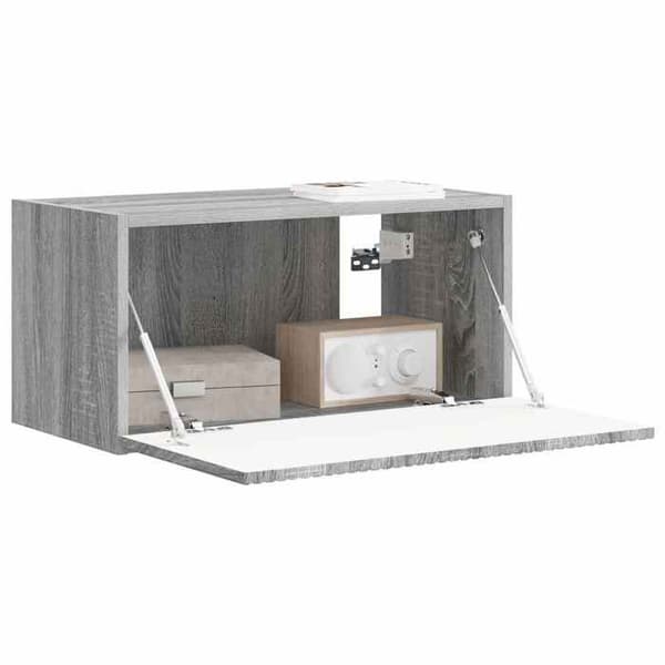 Maison Exclusive - Väggmonterad TV-möbel 60 x 31 x 29,5 cm Grå Sonoma Ingenjörsträ
