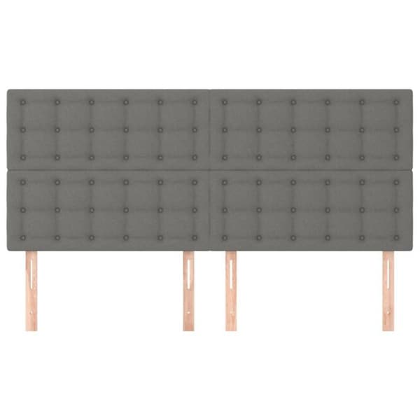 Maison Exclusive - Mörkgrå sänggavel 200x5x118/128 cm Tyg Mörkgrå
