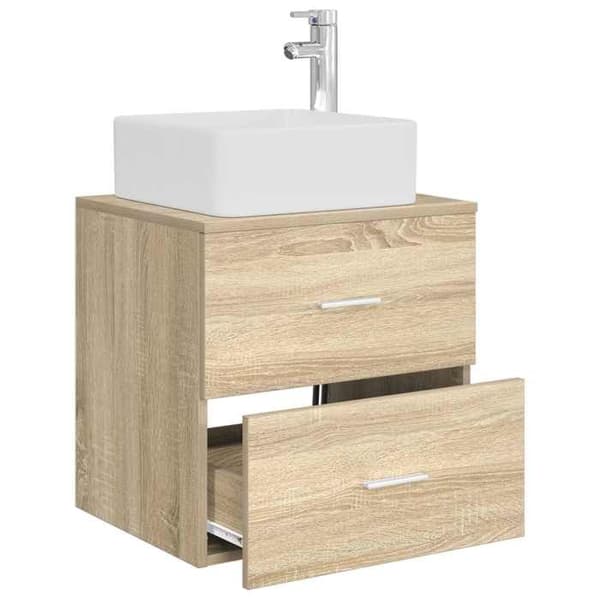 Eksklusiv Hus - Vægmonteret håndvask Vanity Egetræ Sonoma 49,5 x 41 x 63 cm