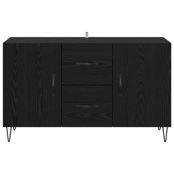 Maison Exclusive - Buffet Sort egetræ 100 x 36 x 60 cm Ingeniørtræ svart ek
