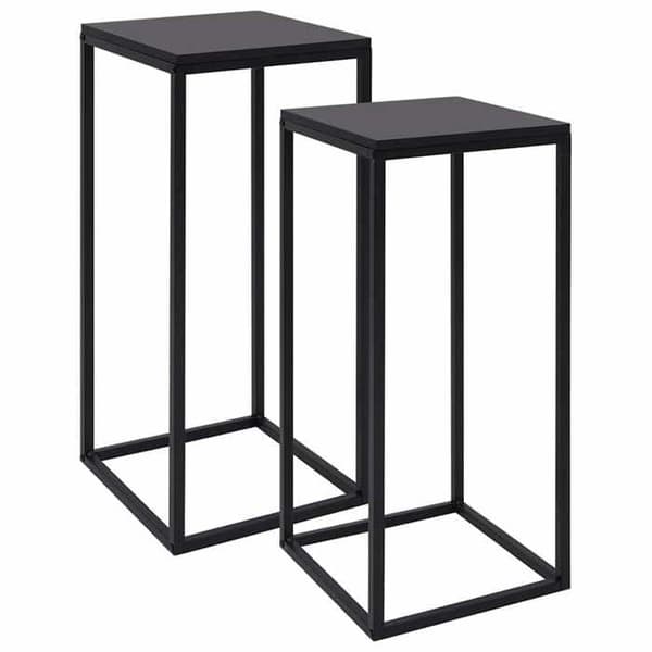 Maison Exclusive - Sidobord 2 st Svart Stål