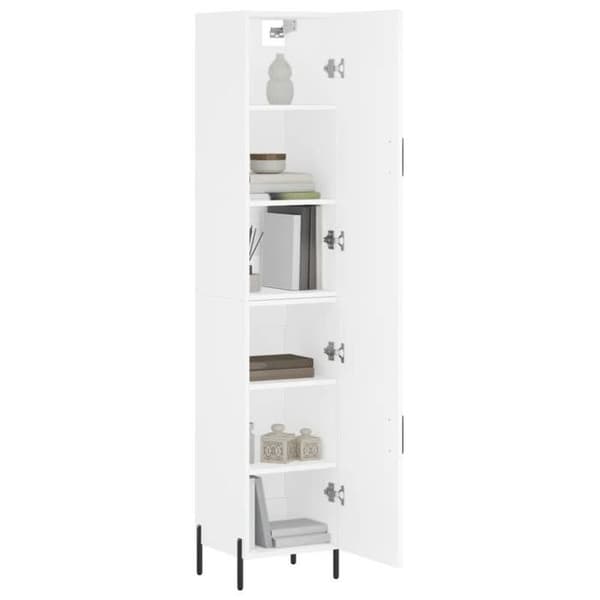 Maison Exclusive - Buffé hög Vit 34,5x34x180 cm Ingenjörsträ Vit