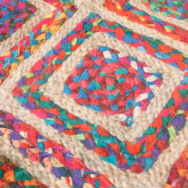 Maison Exclusive - Vaskbar multicolor tæppe Ø 120 cm Flerfärgad
