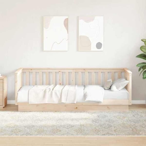 Dagseng - EKSKLUSIVT HUS - Model 90x200 cm - Massivt fyrretræ - Lamelseng - Opbevaring under