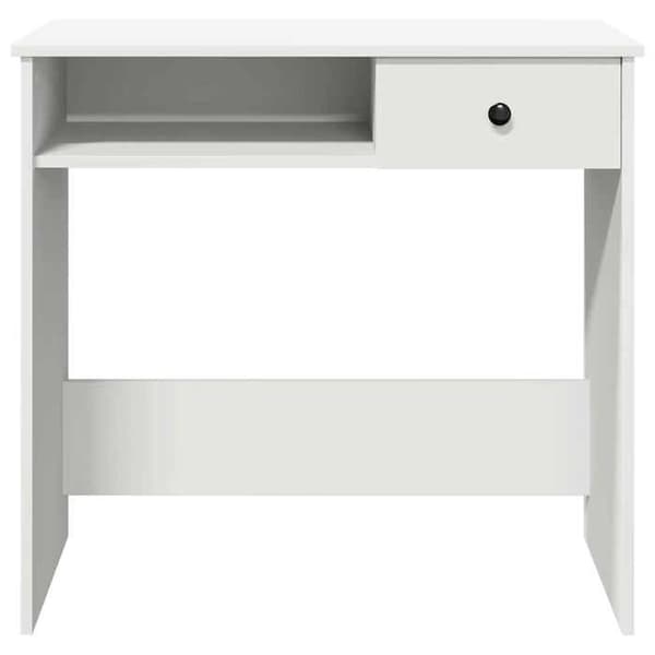 Kontor - EKSKLUSIVT HUS - 80x40x75 cm - Hvid - Ingeniørtræ - Stort opbevaring Vit