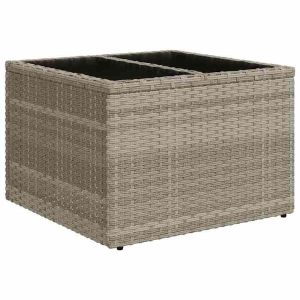 Maison Exclusive - Trädgårdsmöbler 9 delar med ljusgrå kuddar i flätad resin