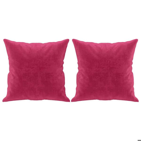Maison Exclusive - Soffa 3 platser med bordeaux kuddar 180 cm sammet Röd Bordeaux