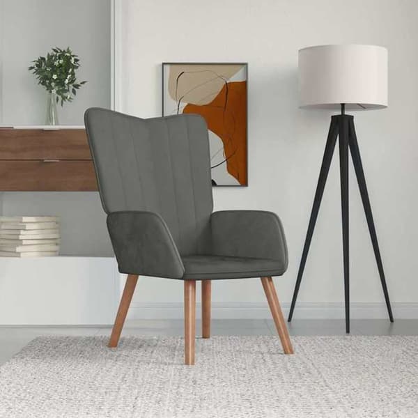 Maison Exclusive - Mørkegrå Velour Relax stol