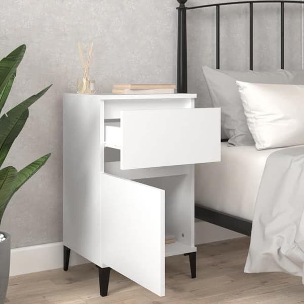Maison Exclusive - Sängbord 2 st vit 40x35x70 cm