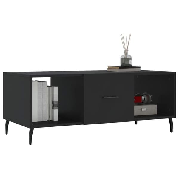 Maison Exclusive - Sort sofabord 102x50x40 cm ingeniørtræ