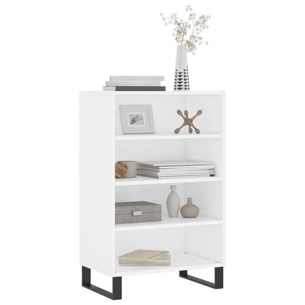 Maison Exclusive - Vit hög buffé 57x35x90 cm i ingenjörsträ