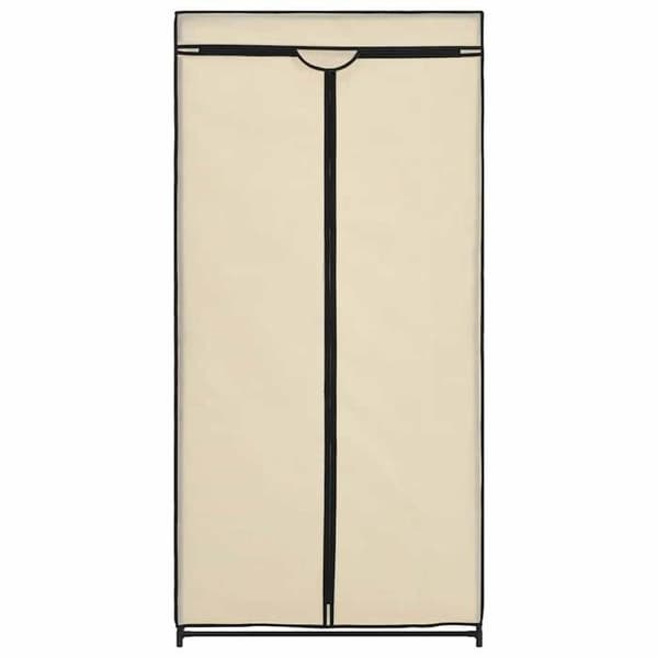 Garderob - Exklusivt hus - Robust järnram - Polyesterfodral med dragkedja - Plug-in montering 75x50x160 cm Grädde