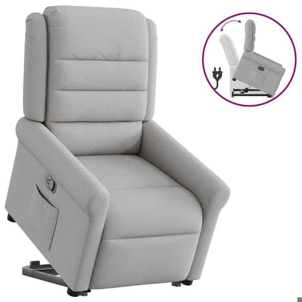 Maison Exclusive - Grå moln tyg reclinerfåtölj grått moln