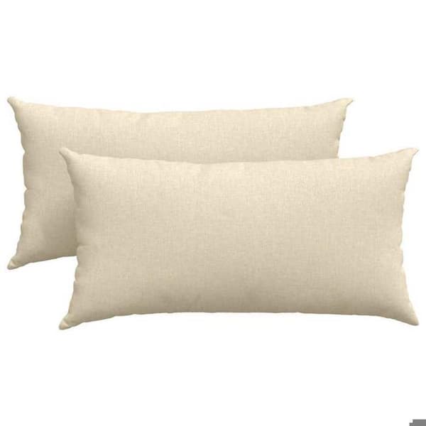 Maison Exclusive - Soffkuddar 2 st tyg Kräm 80 x 40 cm Grädde