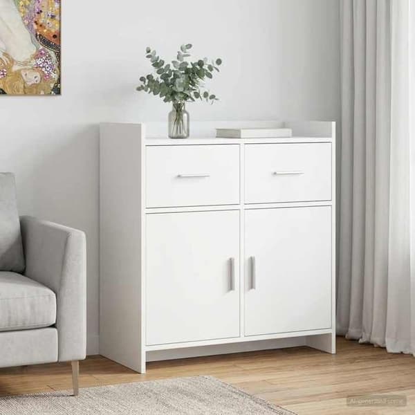 Maison Exclusive - Buffé Vit 75 x 36 x 80 cm Ingenjörsträ