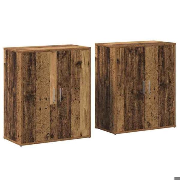 Maison Exclusive - Buffé 2 delar Antik trä 60 x 31 x 70 cm Ingenjörsträ