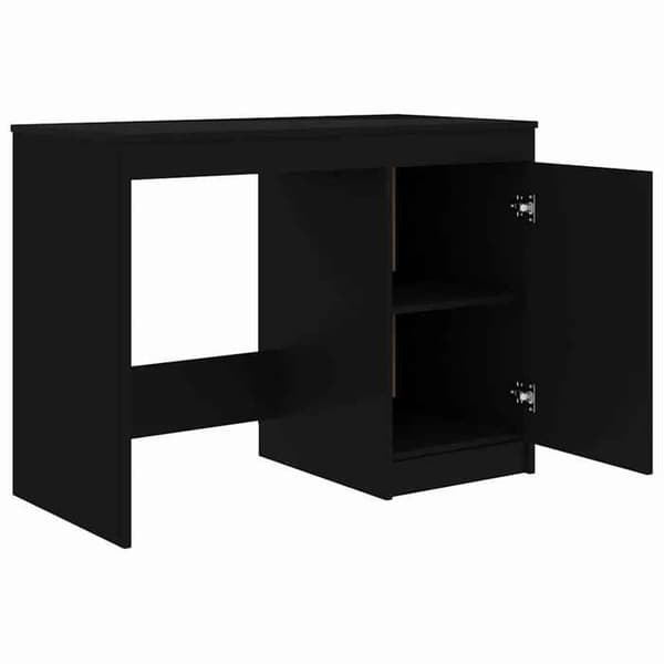 Maison Exclusive - Bureau Noir 100x50x76 cm Ingeniørtræ