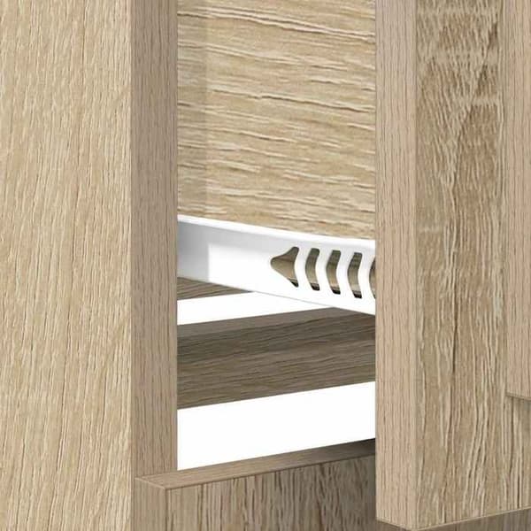 Maison Exclusive - Bufféer 3 st Sonoma ek Ingenjörsträ
