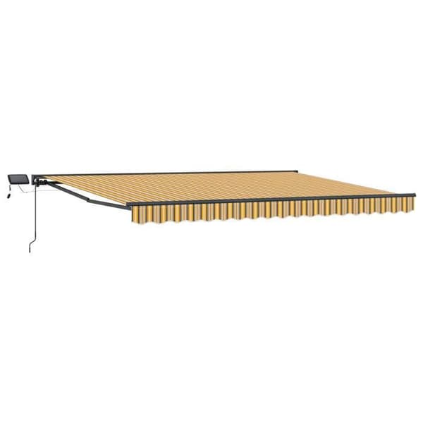 Maison Exclusive - Manuell rullgardinsram med LED-lampor