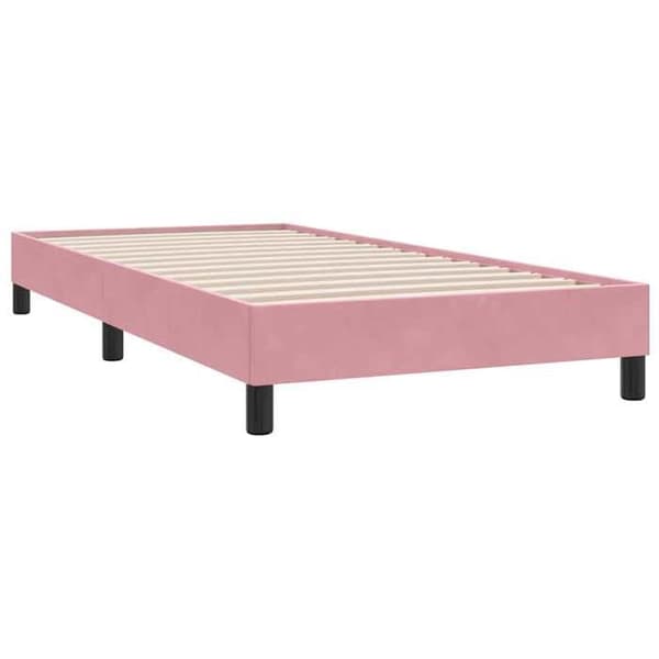 Maison Exclusive - Sängram utan madrass rosa 80x220 cm sammet