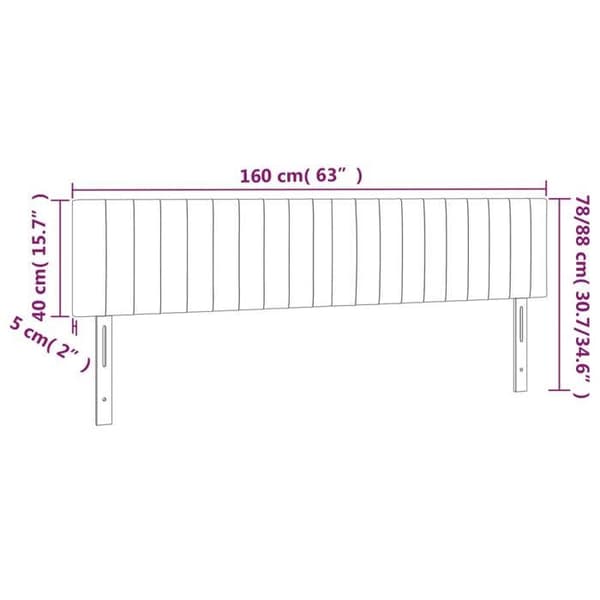 Maison Exclusive - LED-päätyruutu Vaaleanpunainen 160x5x78/88 cm Sametti Ros