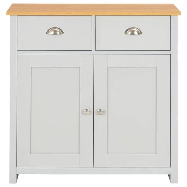 Maison Exclusive - Buffé Grå 79x35x81 cm grå och naturlig träfärg