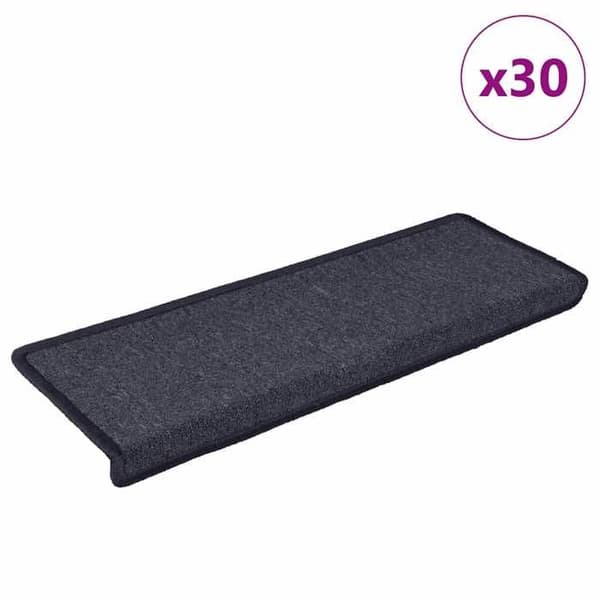 Maison Exclusive - Trappmatta 30 stycken 65 x 21 x 4 cm Mörkgrå och blå Rektangulär kant