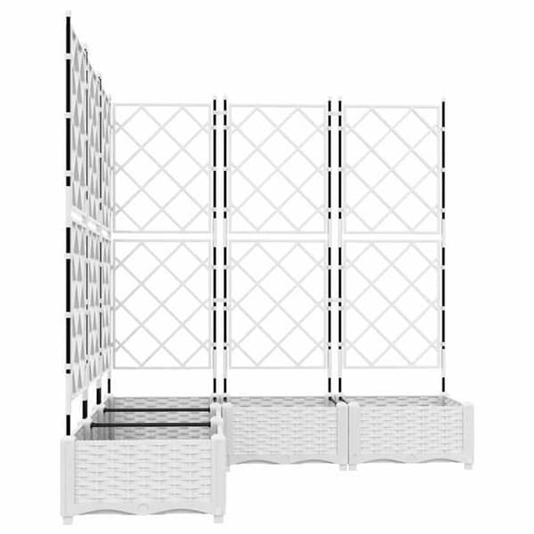 Cache-pot / växtkärl - EXKLUSIV HEM - Pack 5 stycken - PP - 120×120×125,5 cm - Vit Vit