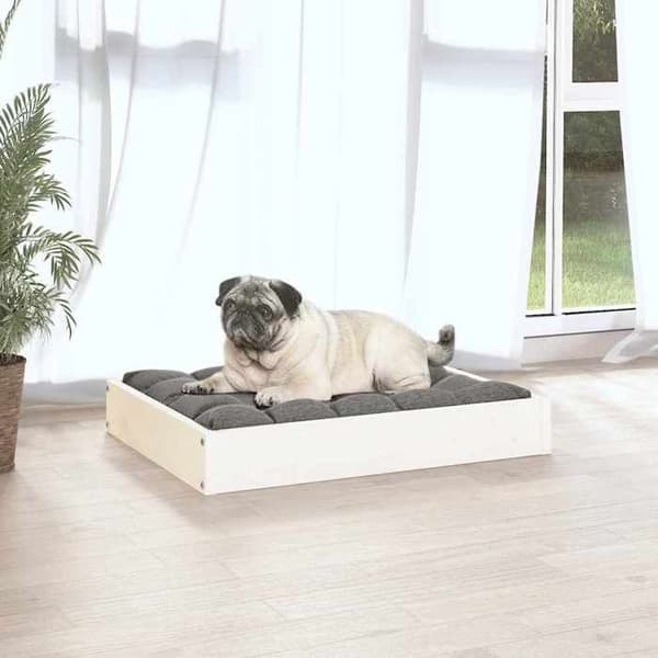 Maison Exclusive - Hundeseng Hvid 61,5x49x9 cm Solid fyrretræ