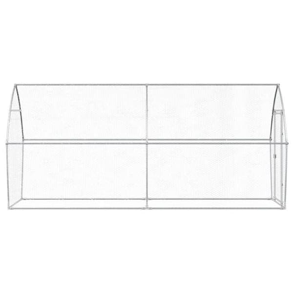 Maison Exclusive - Silverfärgad hönsgård 400x105x182 cm galvaniserat stål Silver