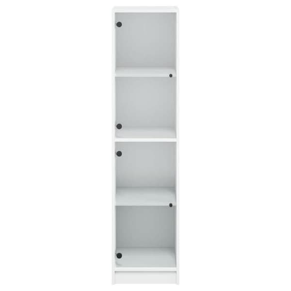 Maison Exclusive - Buffet med hvide glasdøre 35x37x142 cm