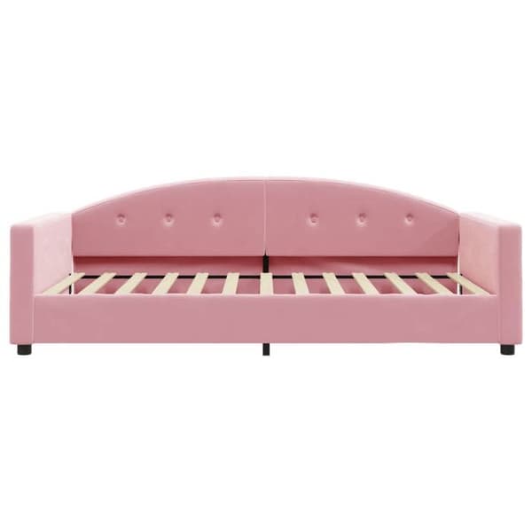 Maison Exclusive - Dagbädd med rosa madrass 100x200 cm sammet Ros