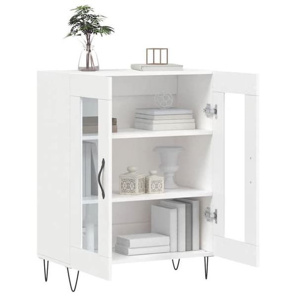 Maison Exclusive - Vit buffé 69,5x34x90 cm ingenjörsträ