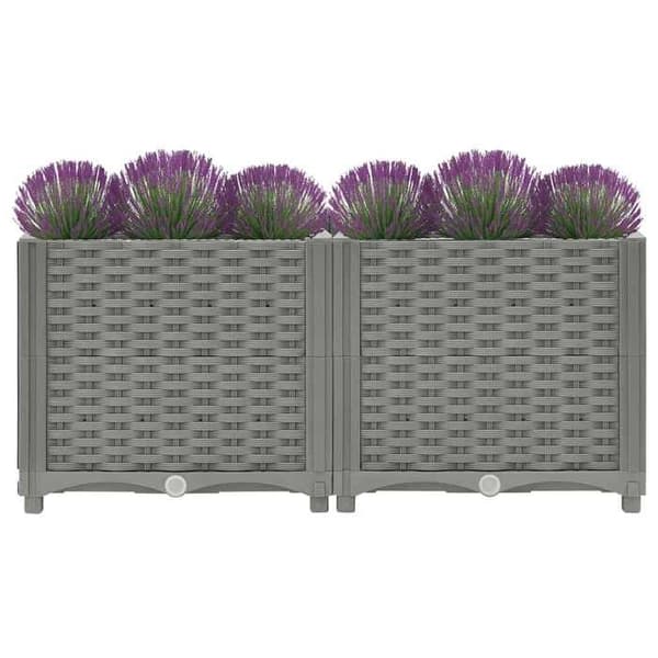 Maison Exclusive - Hög säng 80x40x38 cm Polypropylen ljusgrått