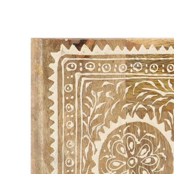 Maison Exclusive - Handmålad spegel 40x55 cm i solid mangoträ brun